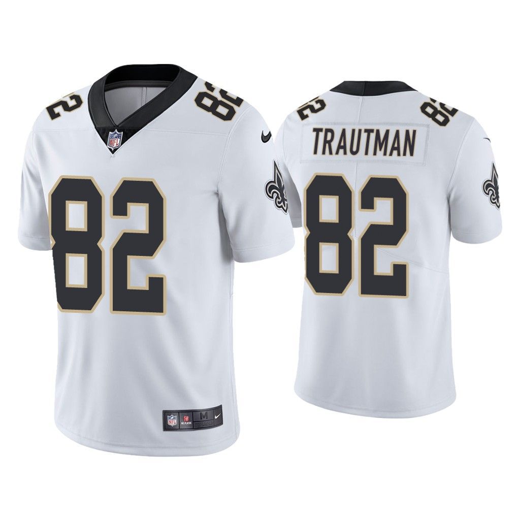 Men New Orleans Saints #82 Adam Trautman Nike White Limited NFL Jersey->new orleans saints->NFL Jersey